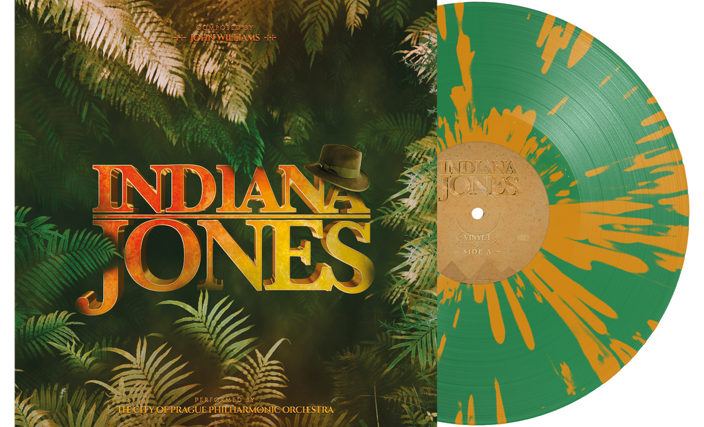 The Indiana Jones Trilogy Green w/ Orange Splatter Vinyl 2LP (Vinyl Luxe Exclusive)