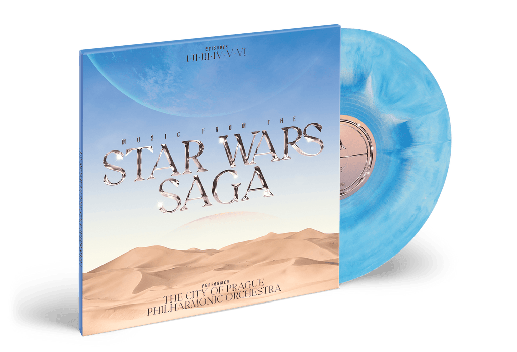 Music From The Star Wars Saga I-VI Blue White Swirl Color Vinyl LP