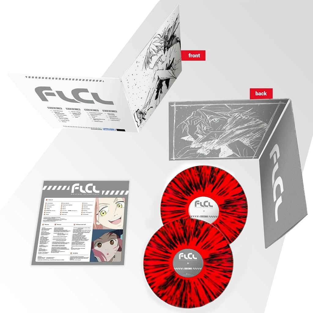 The Pillows & Shinkichi Mitsumune ‎– FLCL Original Soundtrack Red With Black Splatter Colored Vinyl 2LP