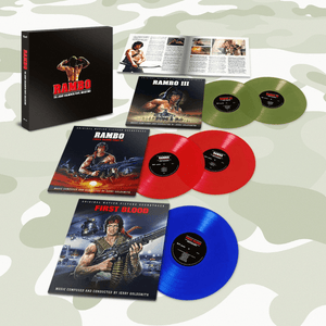 Rambo: The Jerry Goldsmith Vinyl Collection Red / Blue / Green Colored Vinyl Box Set PREORDER