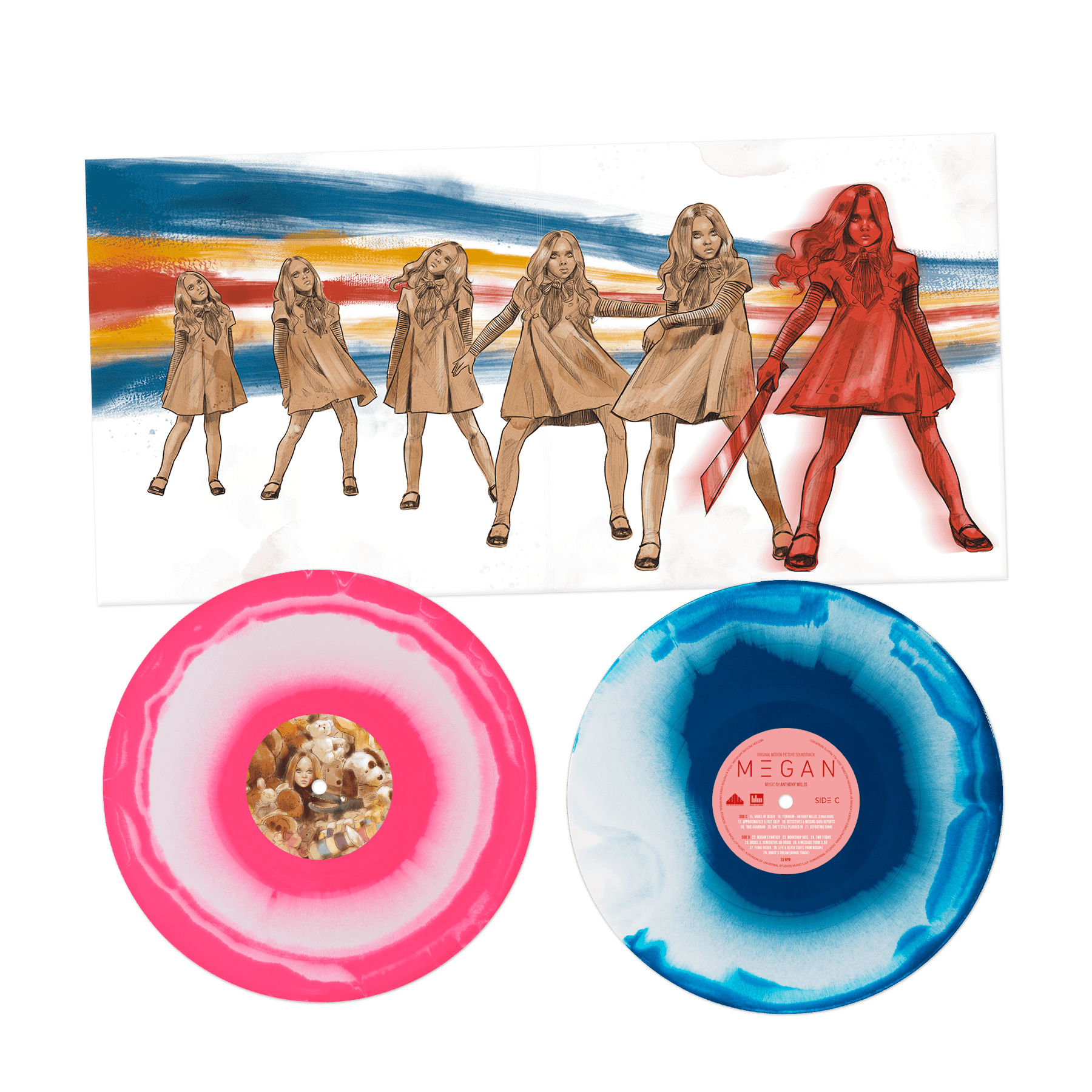 M3GAN (Original Motion Picture Soundtrack) Blue Pink Swirl Colored Vinyl 2LP