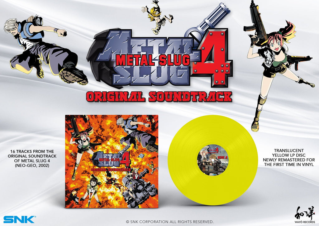 Metal Slug 4 Original Soundtrack Translucent Yellow Colored Vinyl